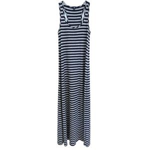 Gap | NWOT Maxi Dress Racerback Navy and Gray Stripe XS